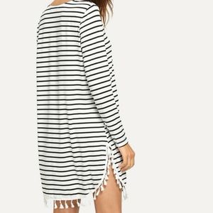 Black and white dress/swim cover up